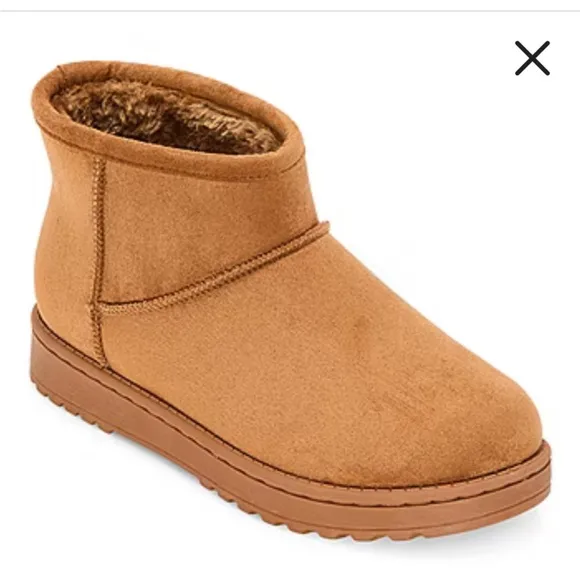✨NEW✨IN BOX💕✨Arizona Slater Flat Heel Winter Ankle Booties Boots Tan 6