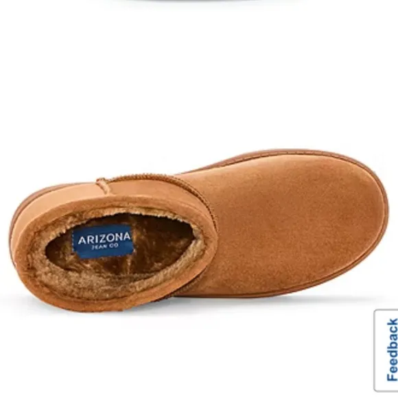 ✨NEW✨IN BOX💕✨Arizona Slater Flat Heel Winter Ankle Booties Boots Tan 6