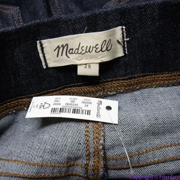 NEW Madewell Pull-On Skinny Flare‎ Jeans in Havenley Wash, 28