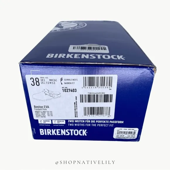 NIB Birkenstock EVA Women’s Boston Clog Shoes | Sz 38 (US 7) Narrow | Pink