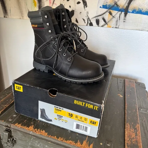 NIB! Caterpillar (CAT) Echo Steel Toe Work Boot 10