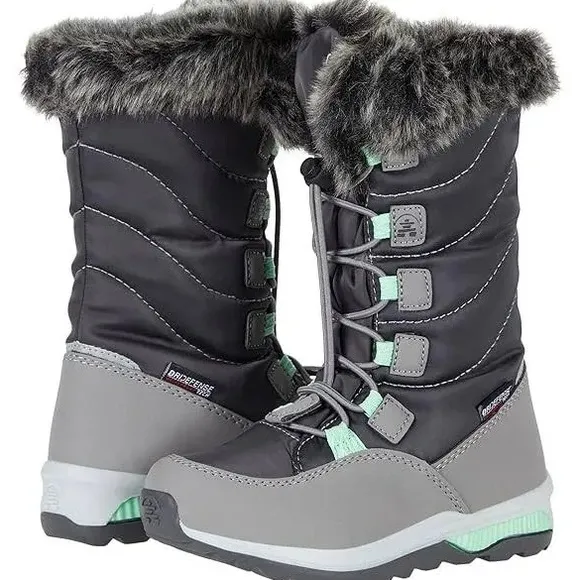 NIB Girls Sz Youth 13 faux midcalf fur Prairie boots glam rain snow winter