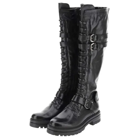 NIB MJUS Black Tall Boots Size 38