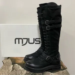 NIB MJUS Black Tall Boots Size 38