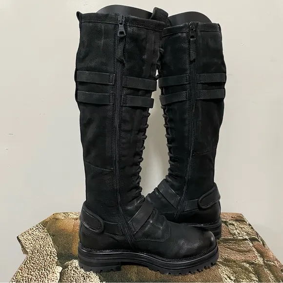 NIB MJUS Black Tall Boots Size 38
