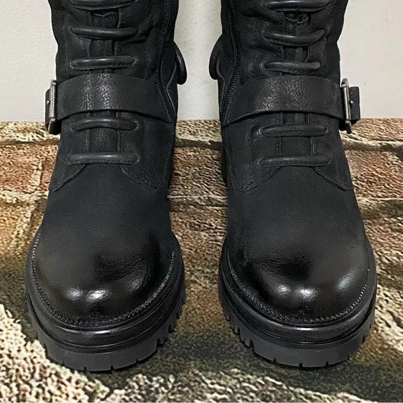 NIB MJUS Black Tall Boots Size 38