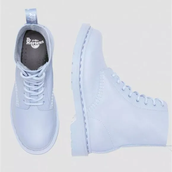 🩵NIB Dr. Martens Zen Blue Mono Pascal Virginia Leather 1460 Boots Size 9