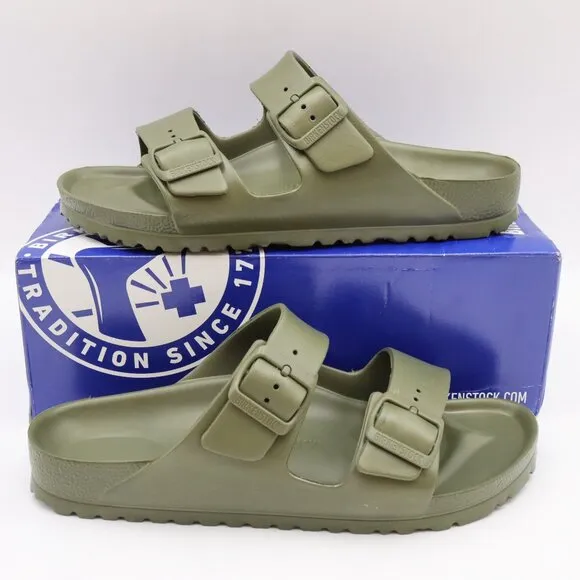 NIDB Birkenstock Arizona Essentials EVA Sandals in Khaki EU Size 41 Narrow