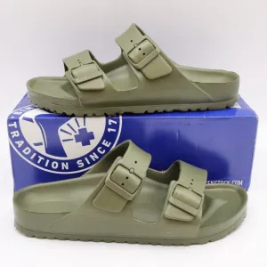 NIDB Birkenstock Arizona Essentials EVA Sandals in Khaki EU Size 41 Narrow