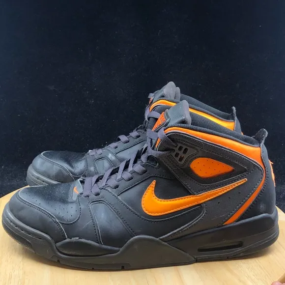 Nike Air Flight Falcon Men's Sz 11.5 Black Bright Citrus-Night  397204-080