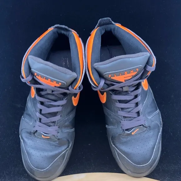 Nike Air Flight Falcon Men's Sz 11.5 Black Bright Citrus-Night  397204-080