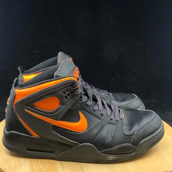 Nike Air Flight Falcon Men's Sz 11.5 Black Bright Citrus-Night  397204-080