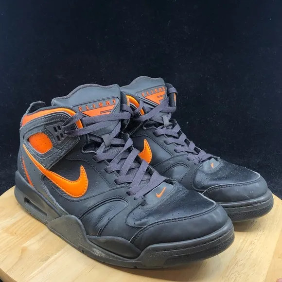 Nike Air Flight Falcon Men's Sz 11.5 Black Bright Citrus-Night  397204-080