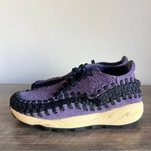 NIKE Air Footscape Woven Dark Raisin Black Women's Shoe Size 7 #295