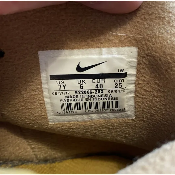 Nike Air Force 1 High Flax (Tan) Youth Size 7Y 2017 Basketball