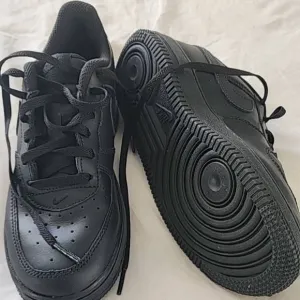 Nike Air Force One Youth Kids Black Sneakers