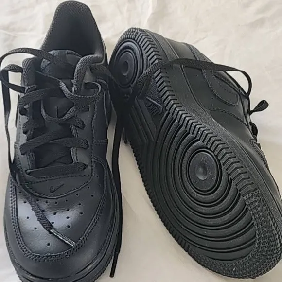 Nike Air Force One Youth Kids Black Sneakers