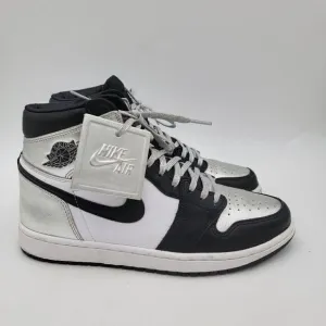 Nike Air Jordan 1 High OG Silver Toe Sneakers Black CD0461-001 Shoe Sz 9.5