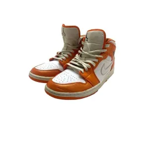 Nike Air Jordan Shoes Mens 9 Orange White 1 Mid SE Electro DM3531-800‎ Syracuse