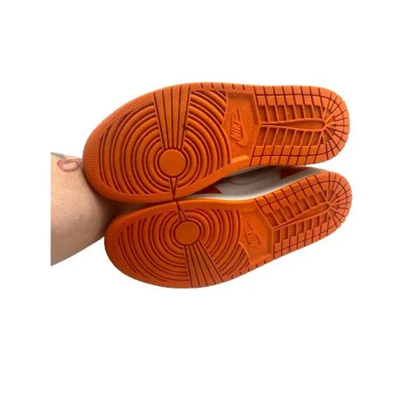 Nike Air Jordan Shoes Mens 9 Orange White 1 Mid SE Electro DM3531-800‎ Syracuse