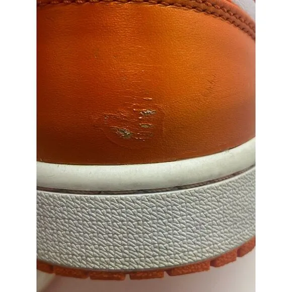 Nike Air Jordan Shoes Mens 9 Orange White 1 Mid SE Electro DM3531-800‎ Syracuse