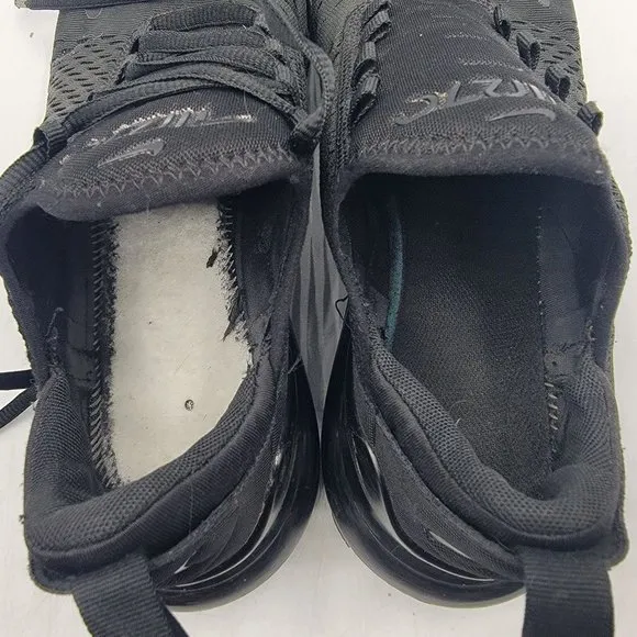 Nike Air Max 270 Mens 10 Triple Black Shoes Athletic Outdoors Casual AH8050-005