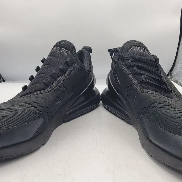 Nike Air Max 270 Mens 10 Triple Black Shoes Athletic Outdoors Casual AH8050-005