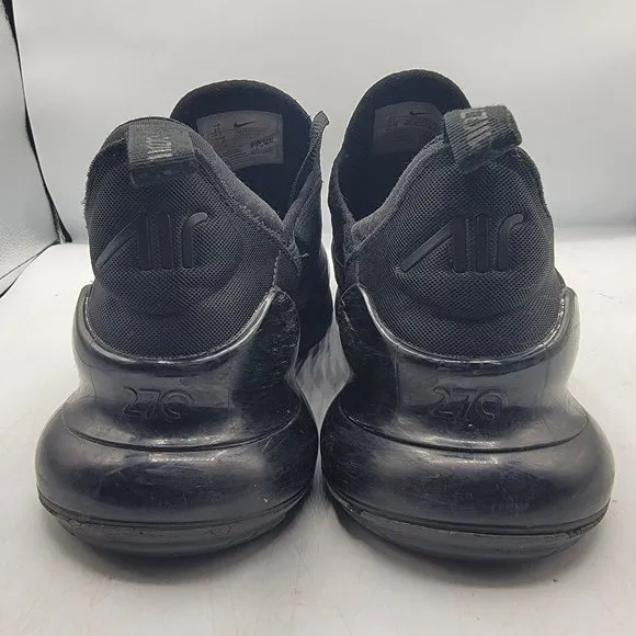 Nike Air Max 270 Mens 10 Triple Black Shoes Athletic Outdoors Casual AH8050-005