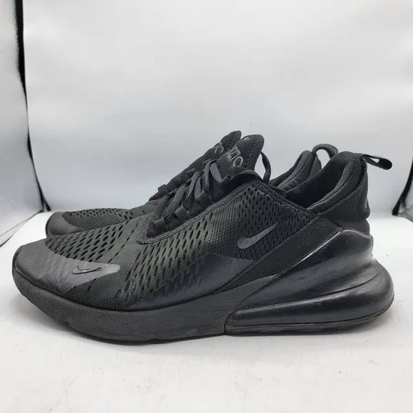 Nike Air Max 270 Mens 10 Triple Black Shoes Athletic Outdoors Casual AH8050-005