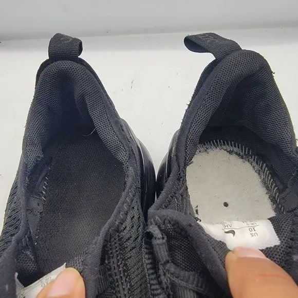 Nike Air Max 270 Mens 10 Triple Black Shoes Athletic Outdoors Casual AH8050-005