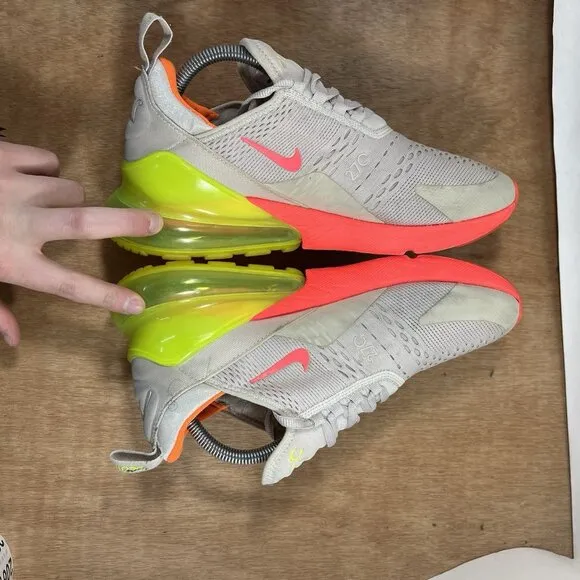 Nike Air Max 270 Women’s Size 10 Desert Sand/Hot Punch/Volt (AH6789-005) Shoes