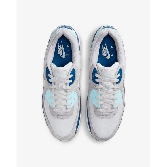 Nike Air Max 90 Shoes Platinum White Glacier Blue FN6958-001 Mens Size  10 NEW