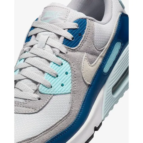 Nike Air Max 90 Shoes Platinum White Glacier Blue FN6958-001 Mens Size  10 NEW