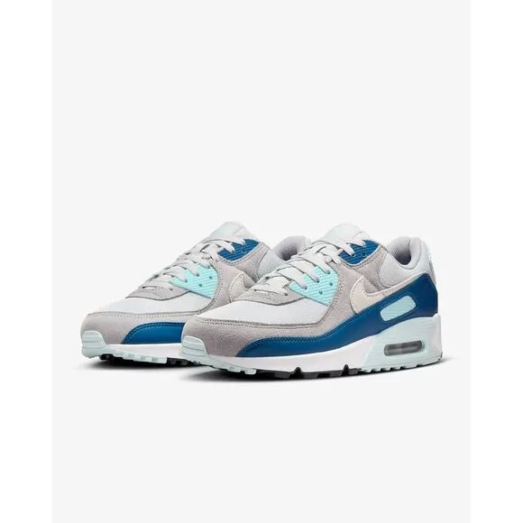 Nike Air Max 90 Shoes Platinum White Glacier Blue FN6958-001 Mens Size  10 NEW