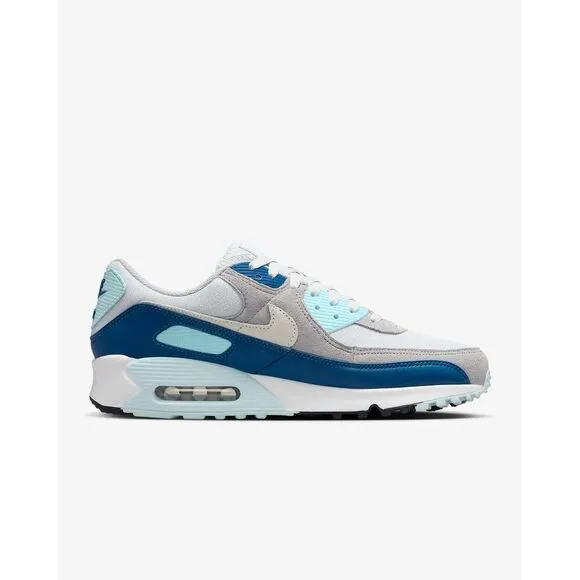 Nike Air Max 90 Shoes Platinum White Glacier Blue FN6958-001 Mens Size  10 NEW