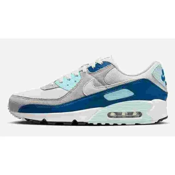 Nike Air Max 90 Shoes Platinum White Glacier Blue FN6958-001 Mens Size  10 NEW