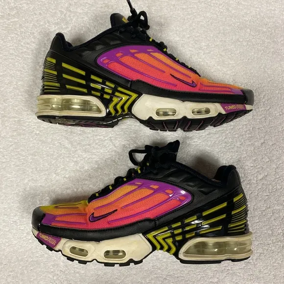 Nike Air Max Plus 3 III GS Youth 4 Shoes Black Hyper Purple CD6872