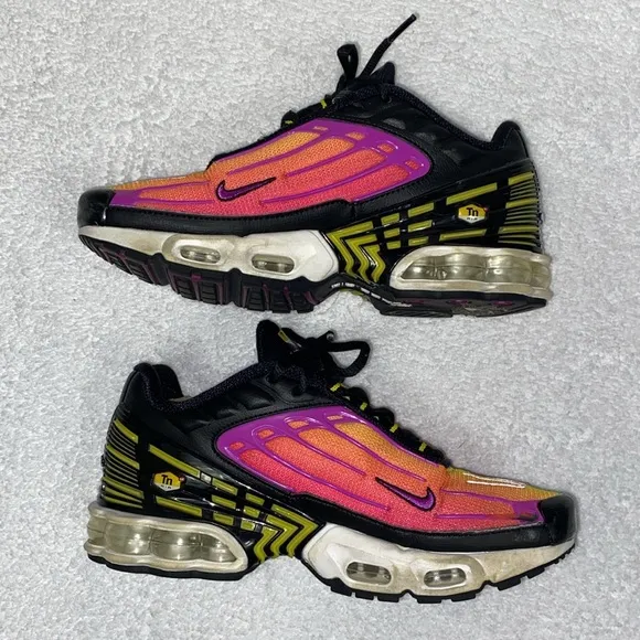 Nike Air Max Plus 3 III GS Youth 4 Shoes Black Hyper Purple CD6872