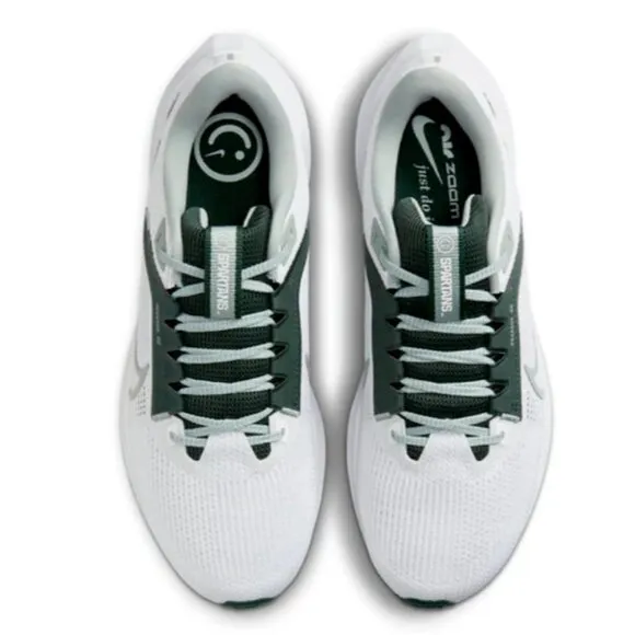 NIKE AIR PEGASUS 40 MICHIGAN STATE SPARTANS MEN'S Size 12 WHITE/GREEN NEW