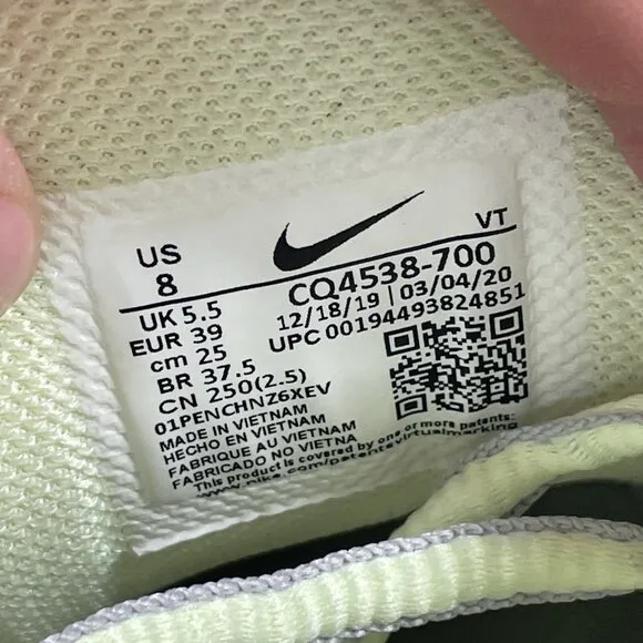 Nike Air VaporMax 360 Women Size 8 Shoes 'Barely Volt' CQ4538-700