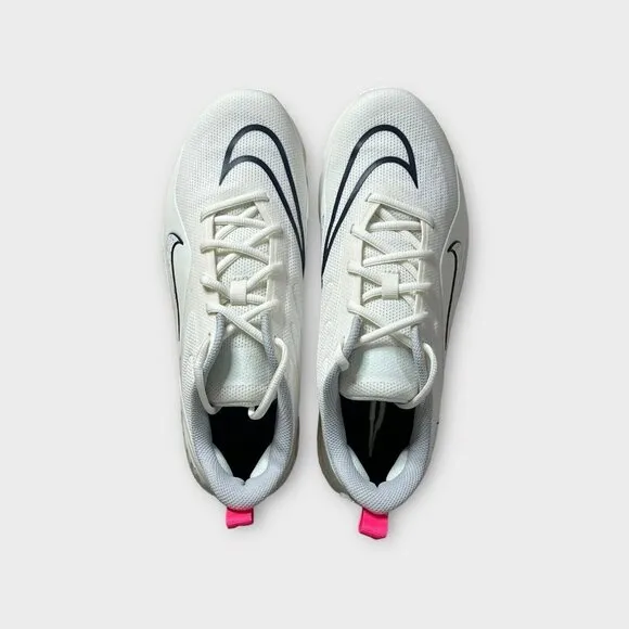 Nike Alpha Huarache Pro 8 LAX Turf Lacrosse Shoes Men's White Size 9 CZ6559-116