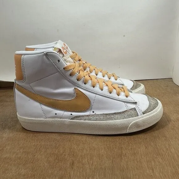 Nike Blazer Mid '77 Retro Women Size 8 White/Peach Cream-Sail Sneakers