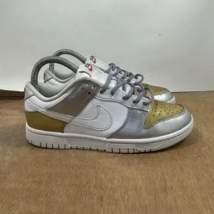 Nike Dunk Low SE Heirloom Gold Silver Metallic DH4403-700 Women Size 6 Shoes