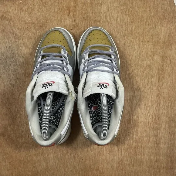 Nike Dunk Low SE Heirloom Gold Silver Metallic DH4403-700 Women Size 6 Shoes