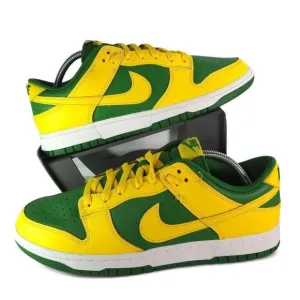 Nike Dunk Low 'Reverse Brazil' Classic 2-Tone Sneakers DV0833-300 Men's 10.5
