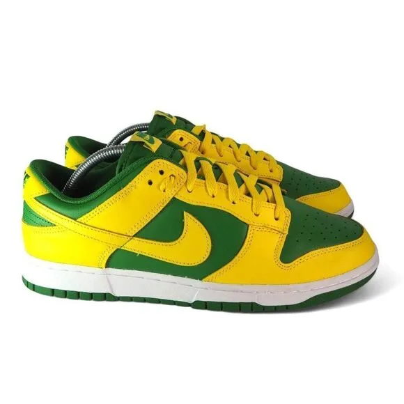 Nike Dunk Low 'Reverse Brazil' Classic 2-Tone Sneakers DV0833-300 Men's 10.5