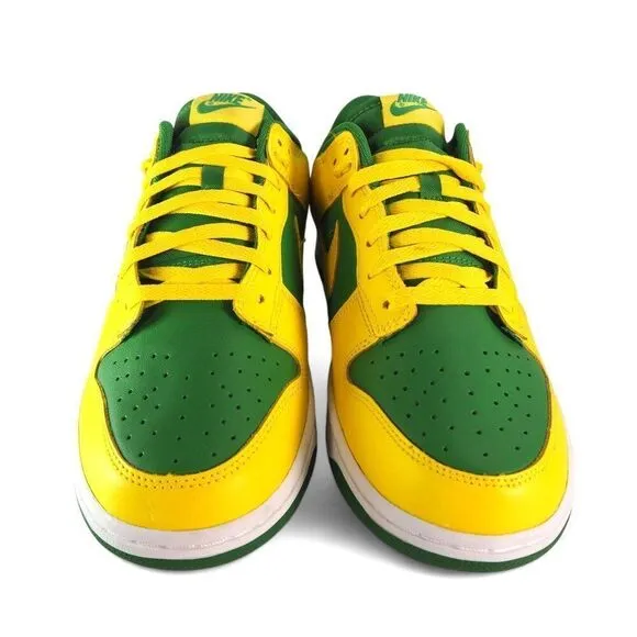 Nike Dunk Low 'Reverse Brazil' Classic 2-Tone Sneakers DV0833-300 Men's 10.5
