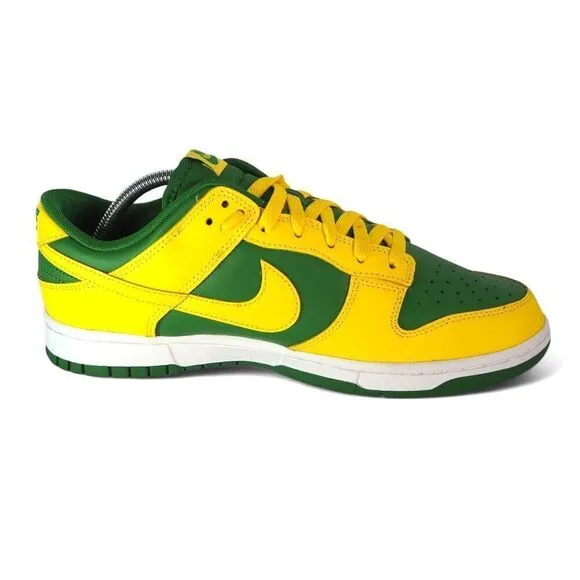 Nike Dunk Low 'Reverse Brazil' Classic 2-Tone Sneakers DV0833-300 Men's 10.5