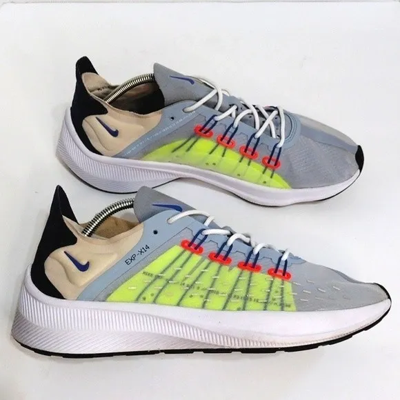 Nike EXP-X14 Obsidian Mist Indigo Force Athletic Running Shoes Men's US 7