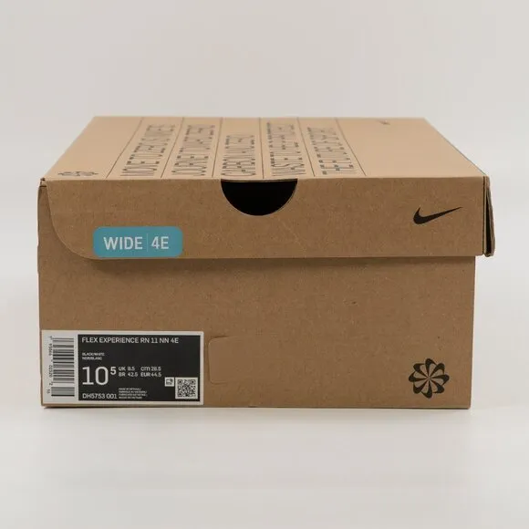 Nike Flex Experience Run 11 EXTRA WIDE 'Black White' DH5753-001 Multi Size